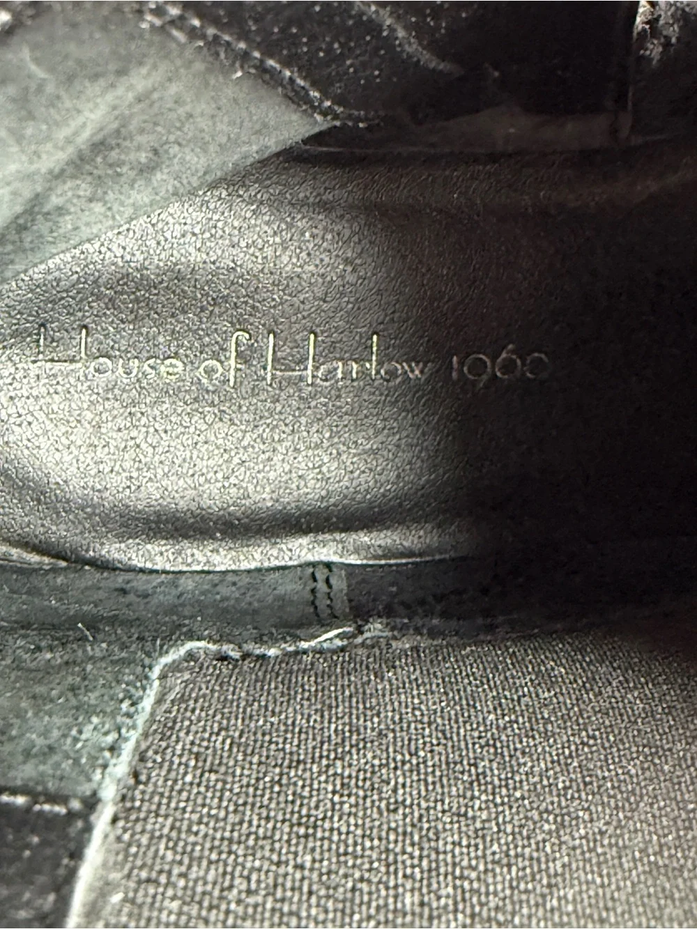 House of Harlow 1960 Righteous Black Leather Lug Chelsea Boots 7.5